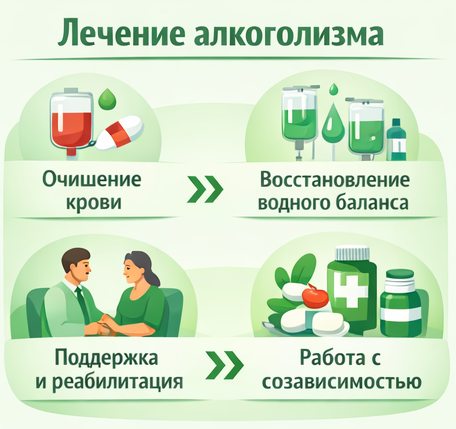 лечение алкоголизма в Феодосии этапы